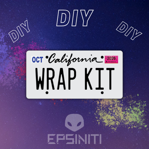 White Gloss California Plate Wrap DIY Kit