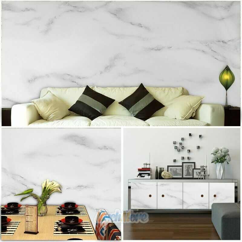 PVC Marble Countertop Contact Paper Waterproof Kitchen Wallpaper Self-Adhesive