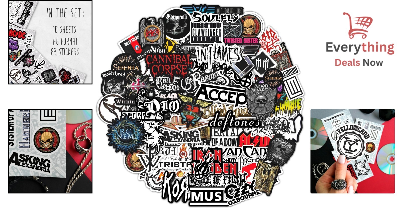 Legendary Rock Band Heavy Metal Laptop Vinyl Stickers Decal Music Fan Gifts 60pc