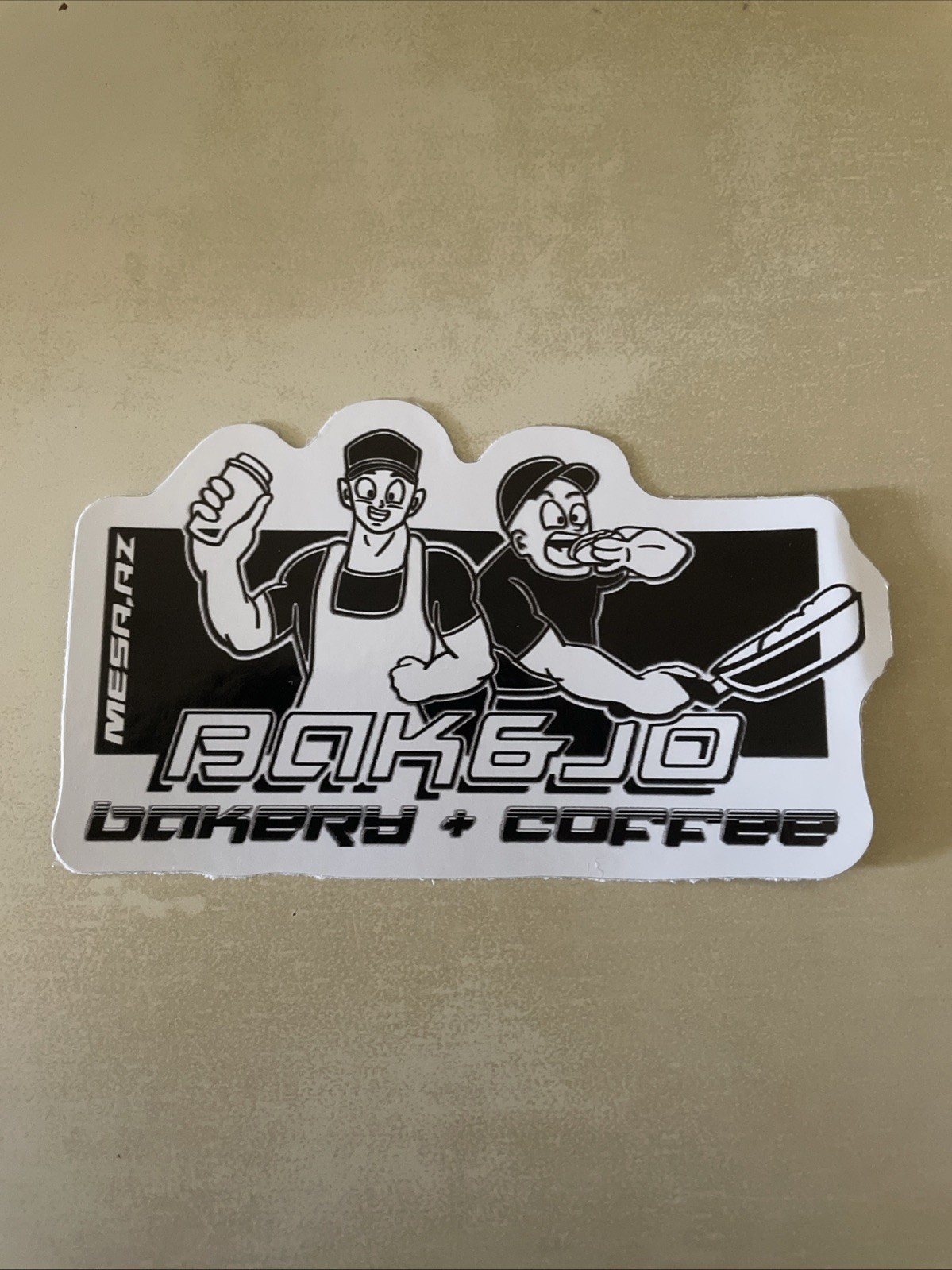 BAK & JO Sticker – Mesa, AZ Bakery and Coffee Shop Barista Chef Black/White