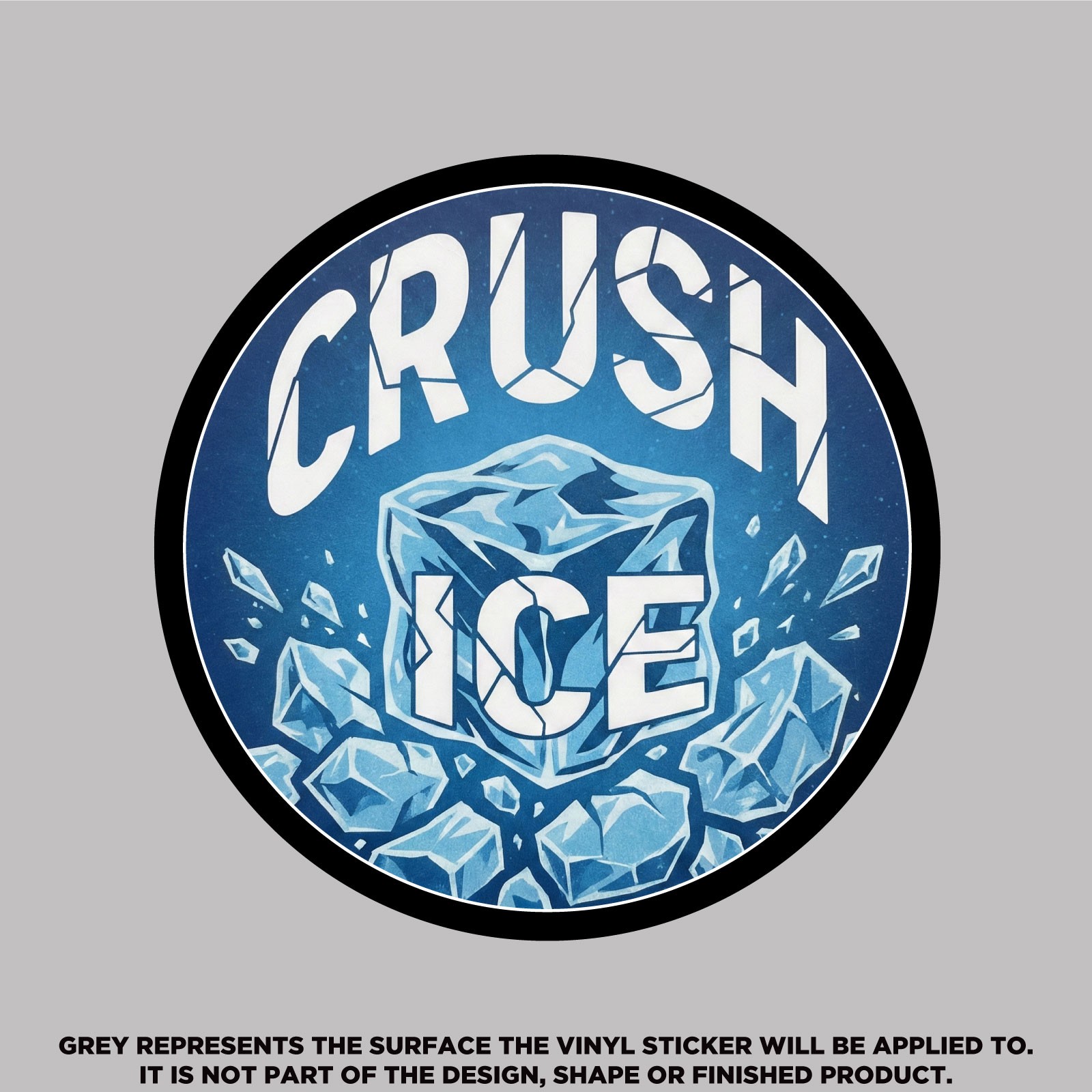 Crush Ice High-Quality Vinyl Sticker Decal