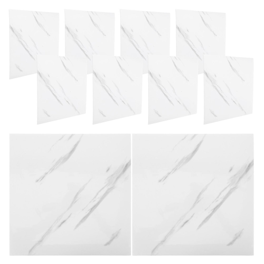 20 Pcs Simulated Marble Peel And Stick Self Adhesive Tiles For Bathroom Kitchen