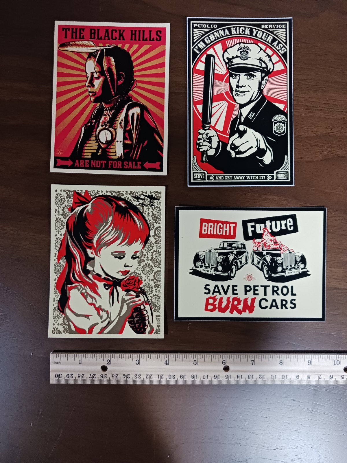 Shepard Fairey Vintage Obey Giant Sticker, 4 In The Collection