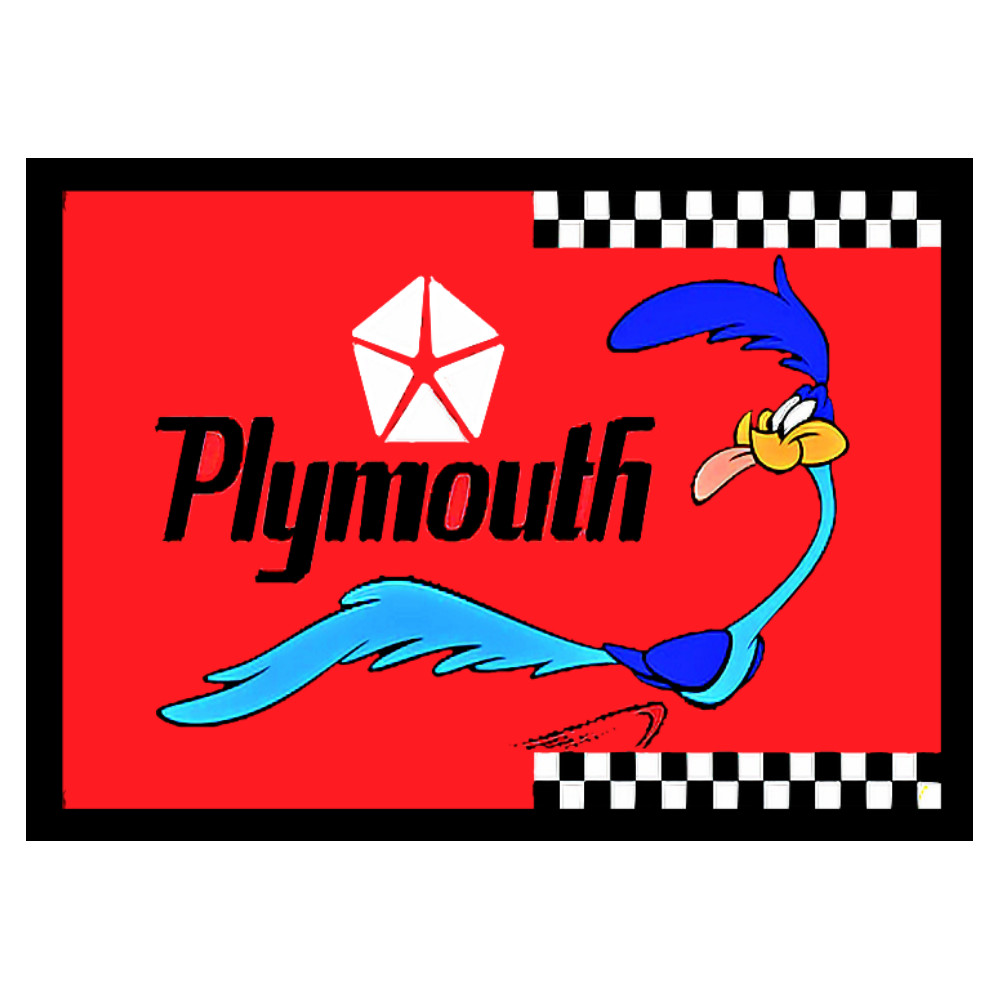 Plymouth Road Runner Sign Sticker "Beep Beep** Rectangular 5 Sizes