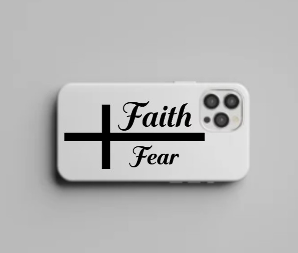 Faith Over Fear Vinyl Bumper Sticker | Cross Decal | Car Truck Window Mirror Art
