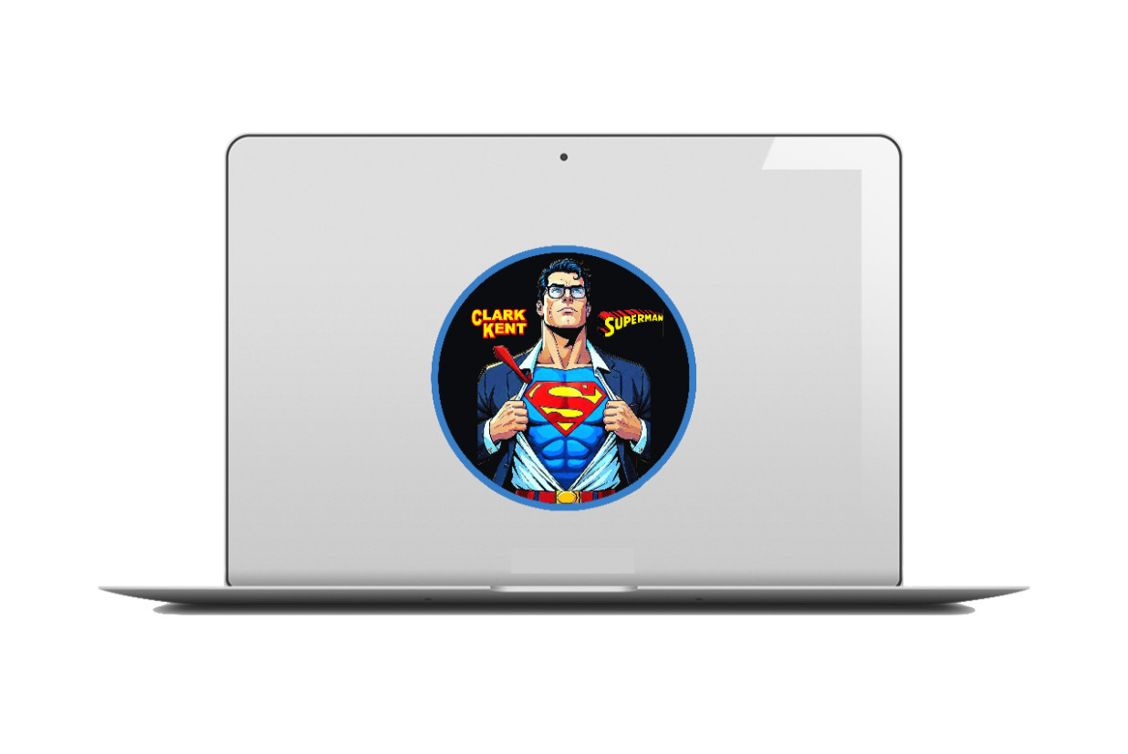 Superman (Clark Kent ) – 4" Handmade Vinyl Decal Vehicle Cooler Laptop Decor 26