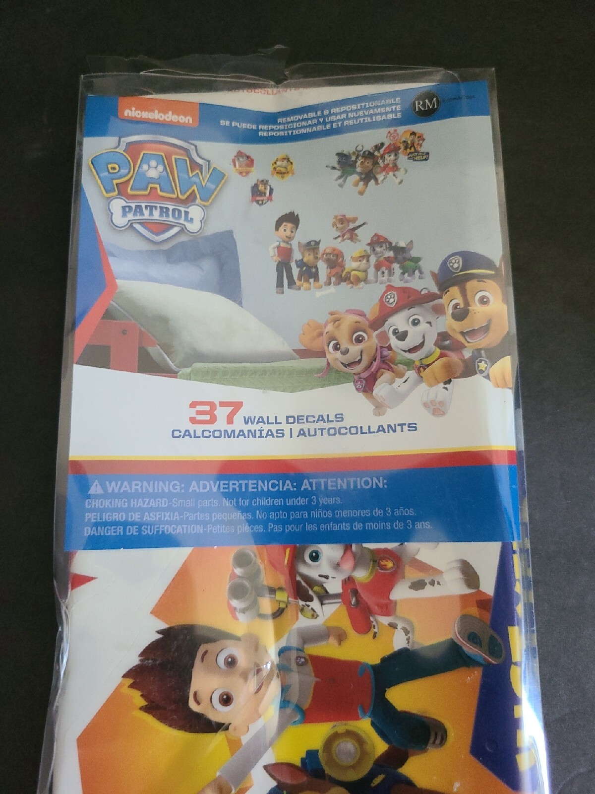 RoomMates RMK2640SCS Paw Patrol Peel and Stick 37 Wall Decals New