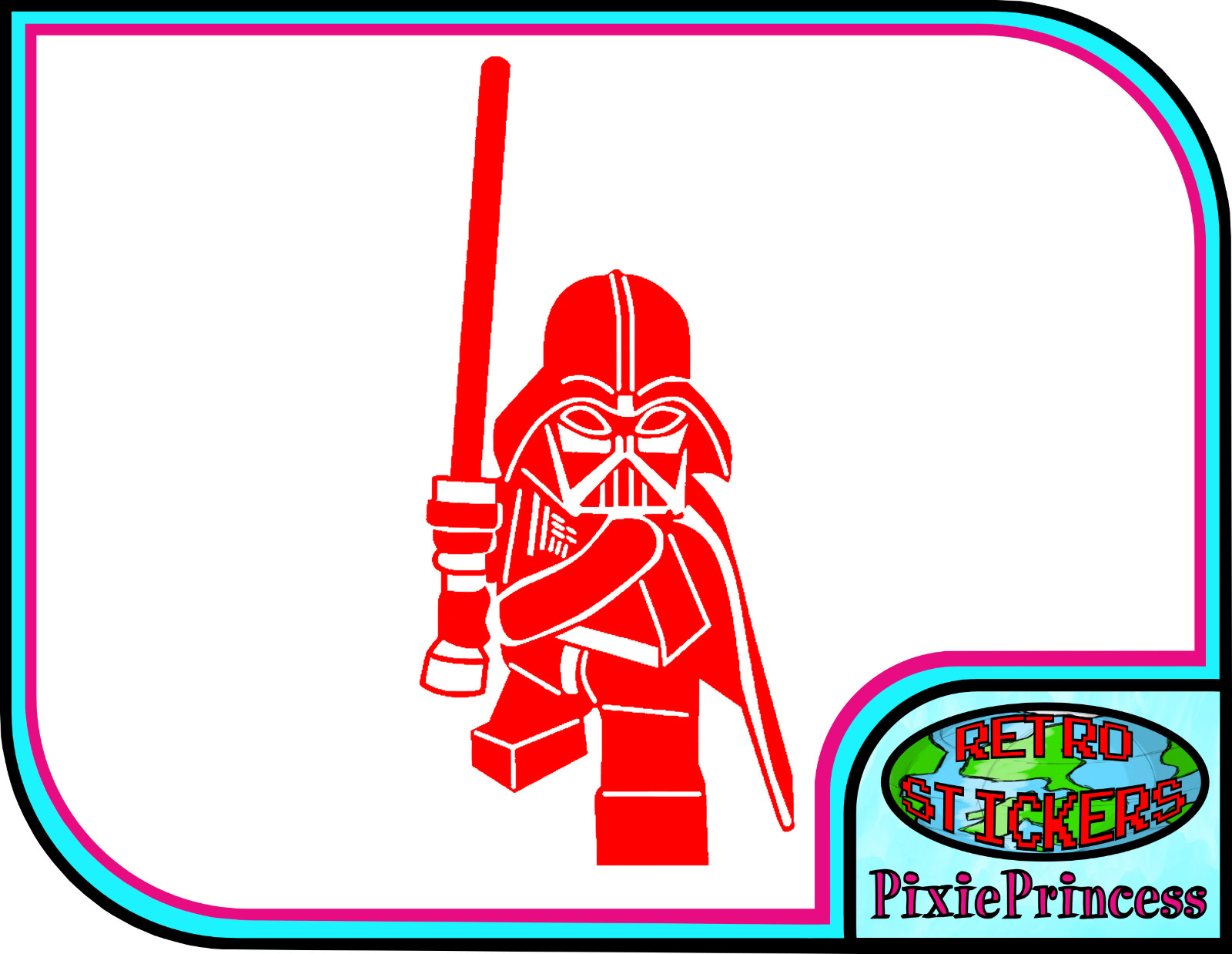 Star Wars Lego Darth Vader C Vinyl Sticker Car Bike Truck Window Wall Art Movie
