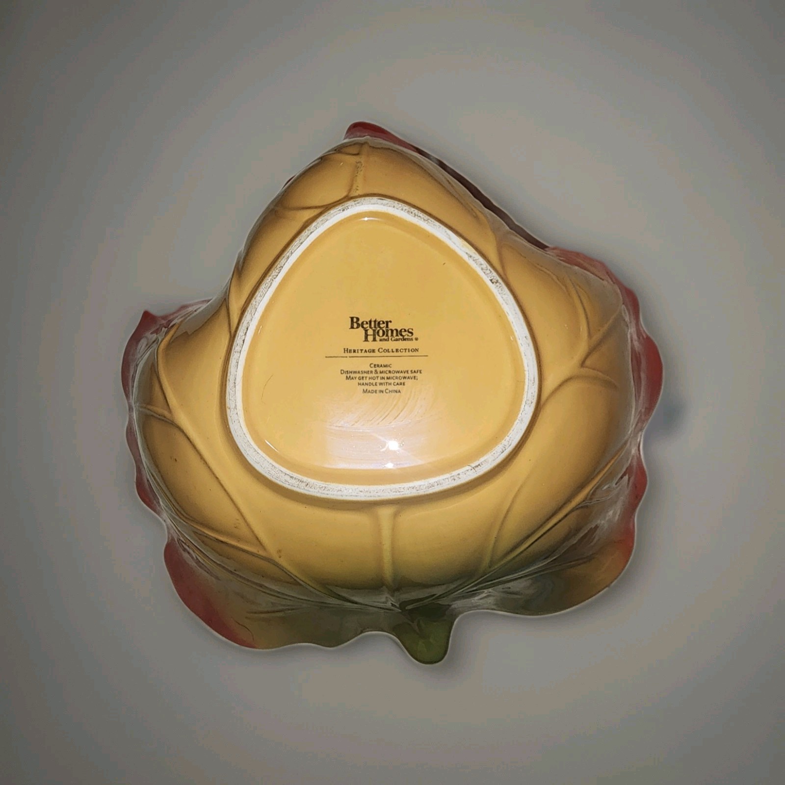 Lg Better Homes & Gardens Heritage Collection Harvest Leaf Bowl & 2 Platter Set