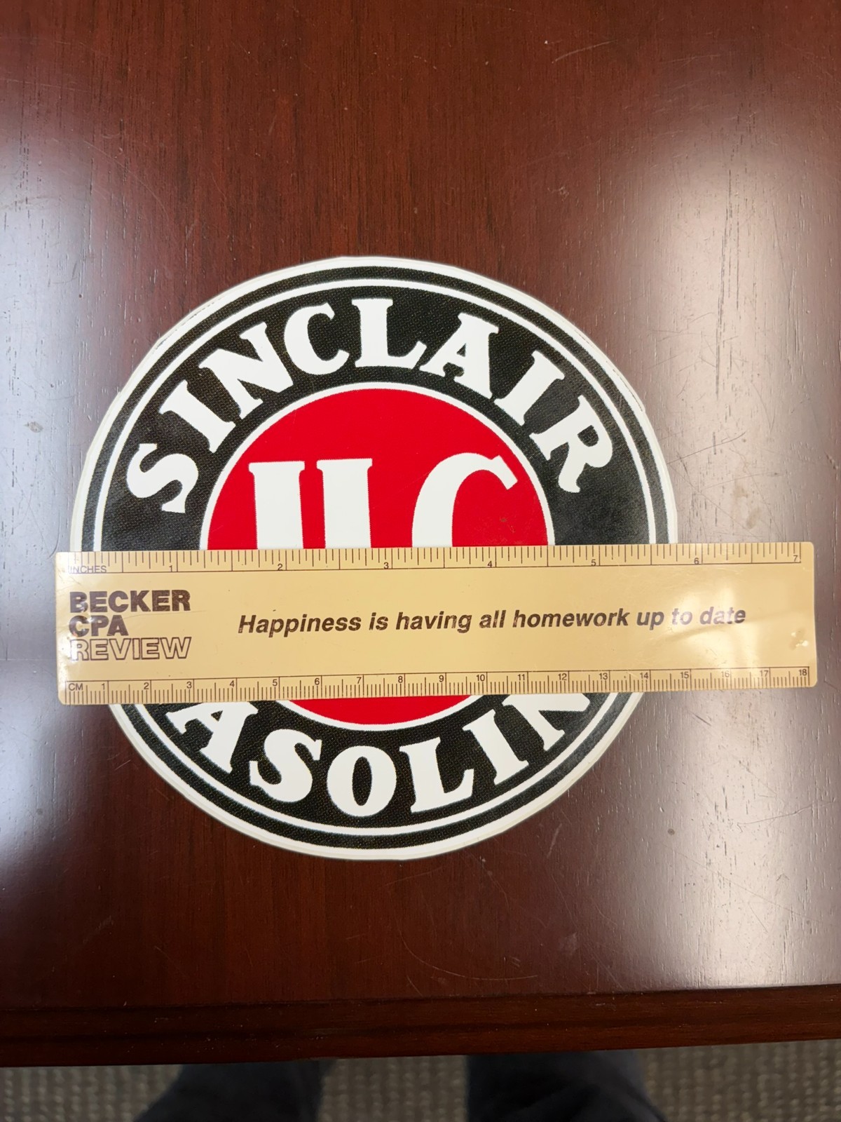 Sinclair Gasoline sticker NEW H-C 6" Gas Oil Black Red White