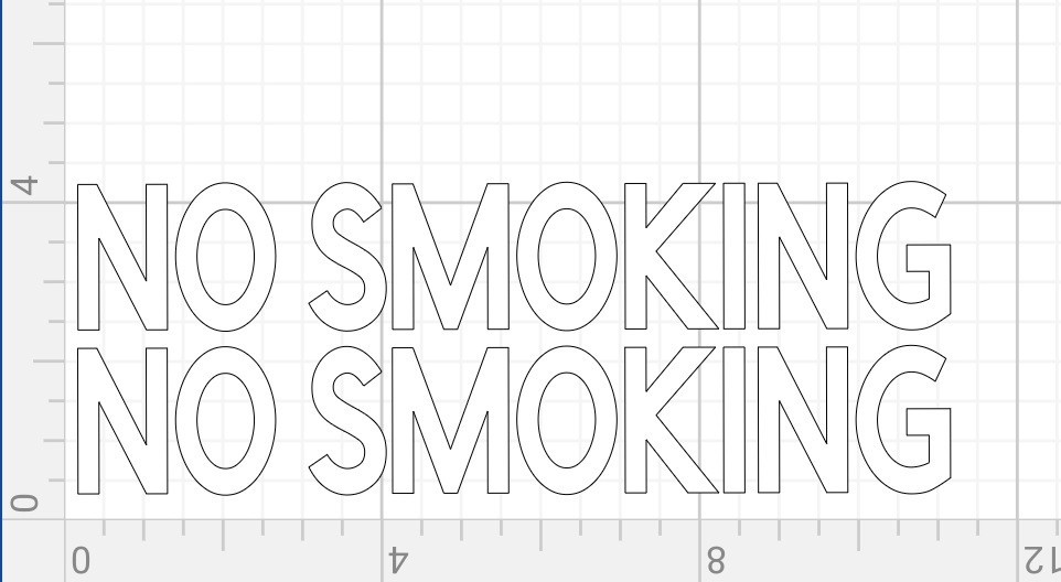 2 Pack – NO SMOKING Vinyl Sticker Decals | 2” x 11” | Gloss White