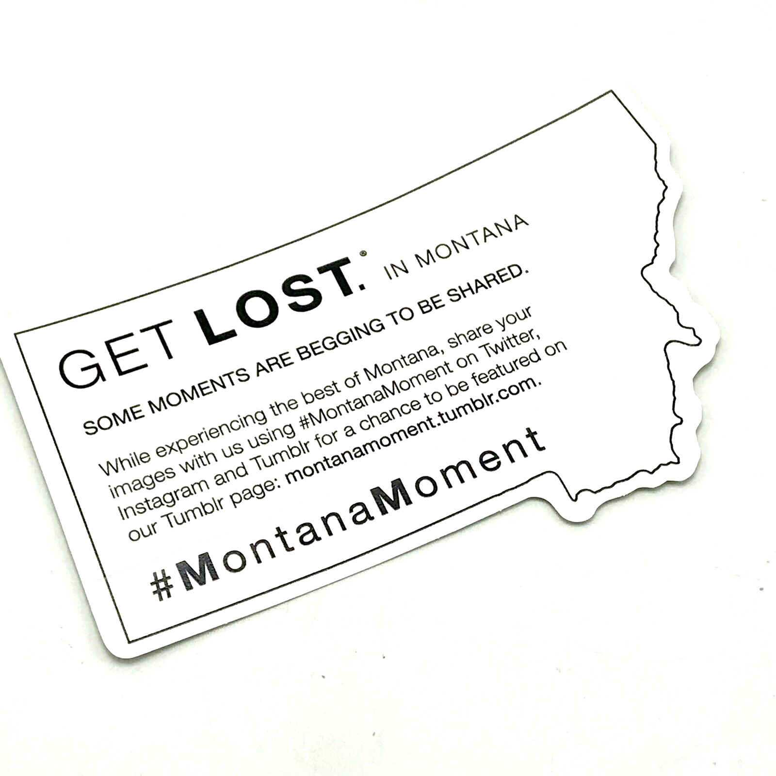 Get Lost In Montana Bumper Sticker Decal Green Montana Shaped Travel Souvenir RV