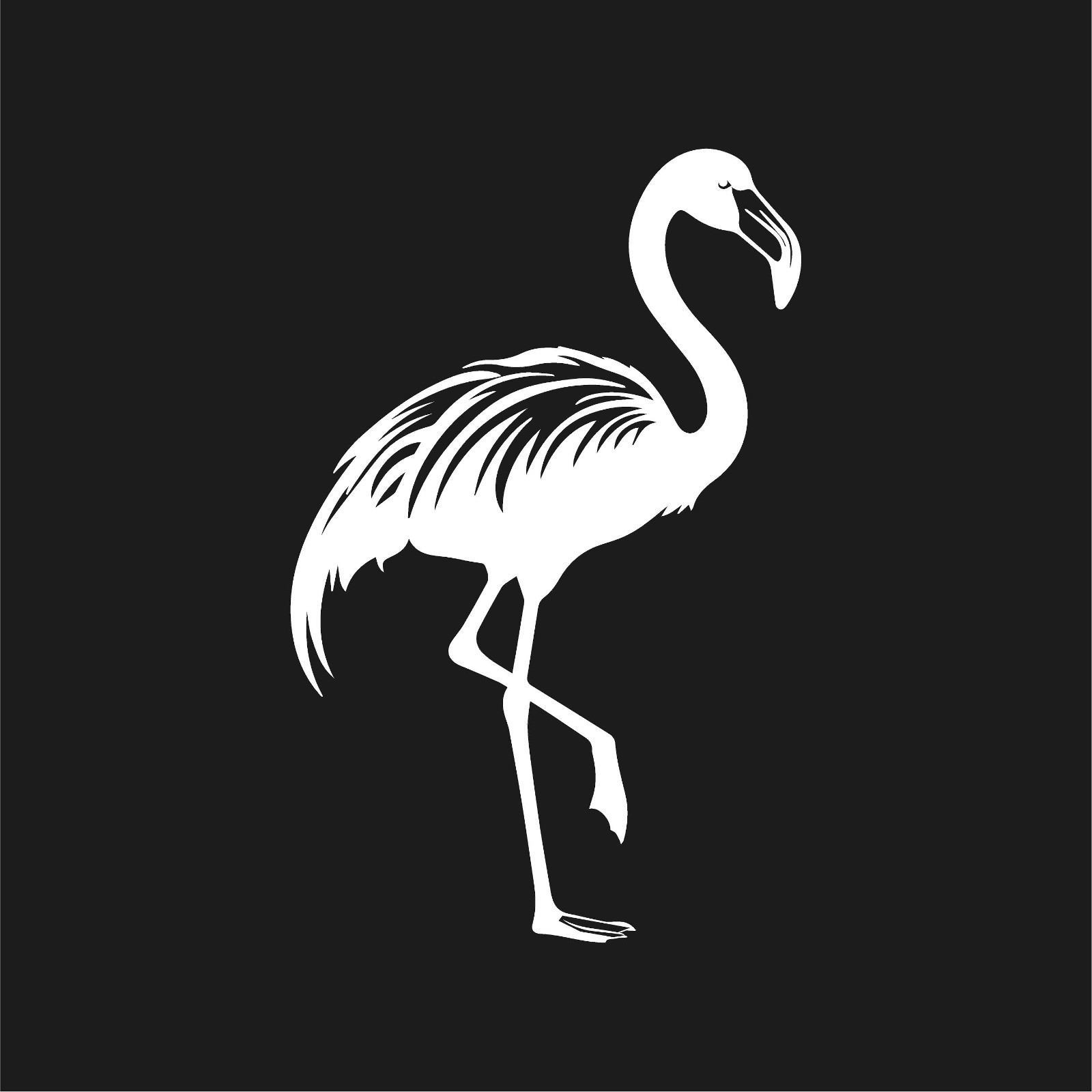Detailed Flamingo Vinyl Decal Tropical Bird Car Window Laptop Sticker