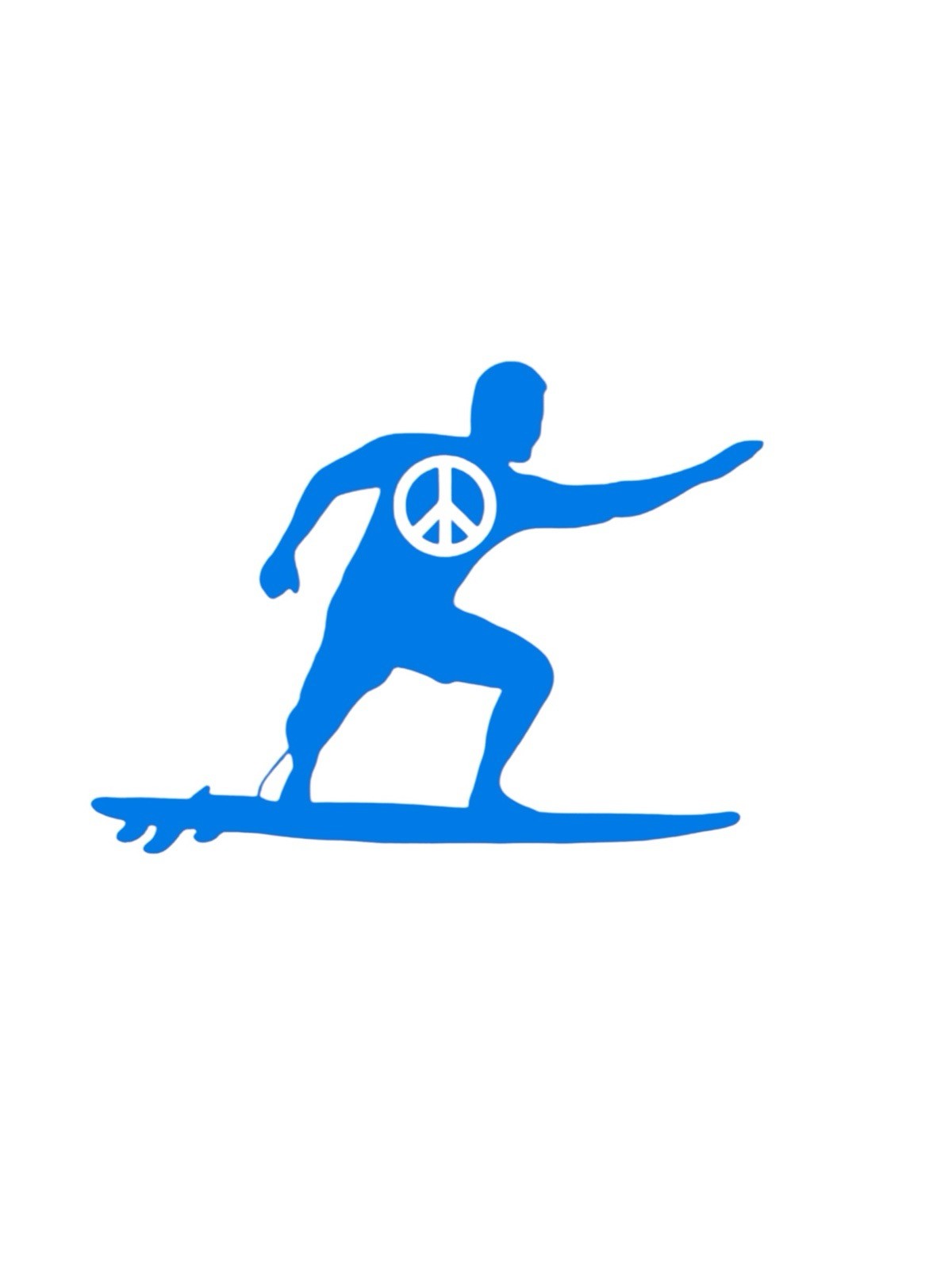 Surfer Peace Vinyl Decal for car Windows Laptops any smooth surface