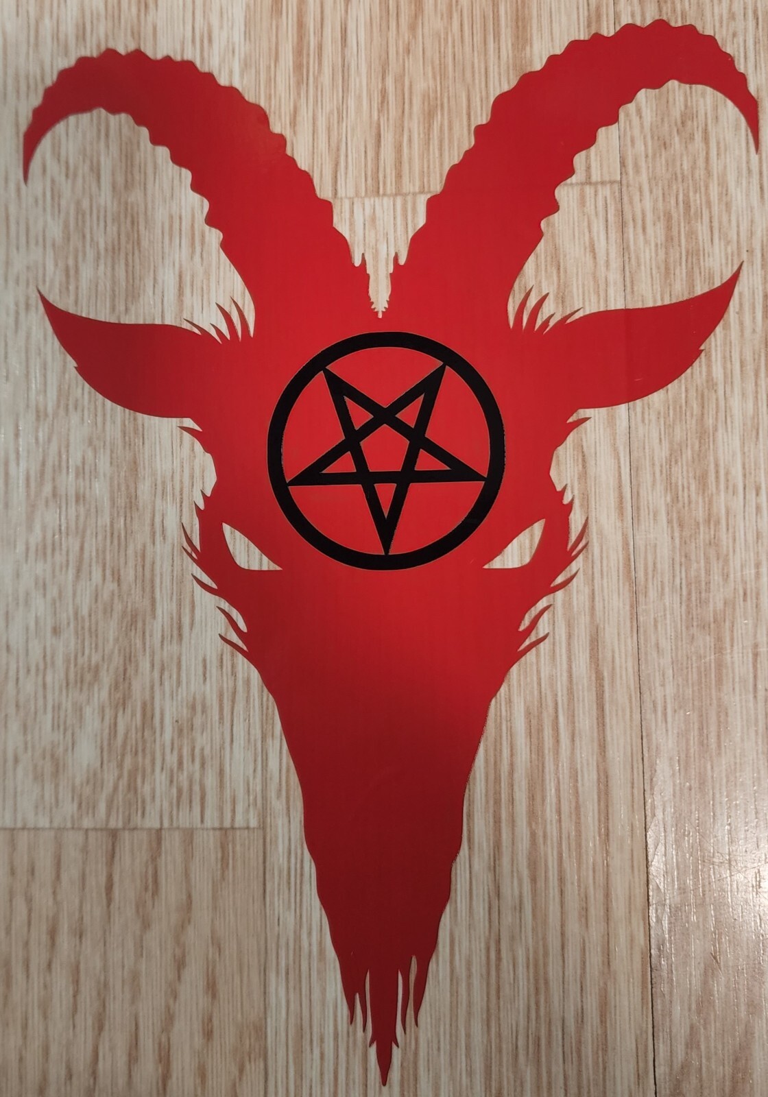 BAPHOMET GOAT sticker occult sigil pentagram demon evil satan SLASHER DEATH