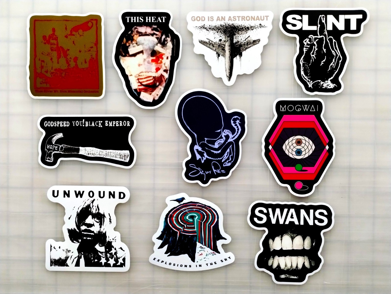 Shoegaze / Drone / Post-Rock / Experimental Vinyl Sticker Lot (10 Pack) SET 3