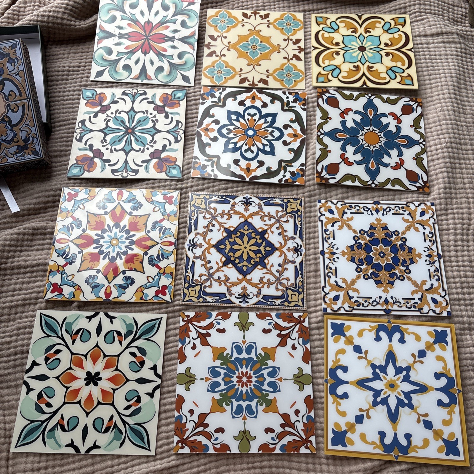 Wall Tiles Peel and Stick 12Pcs (5×5 Inch) Wall Stickers