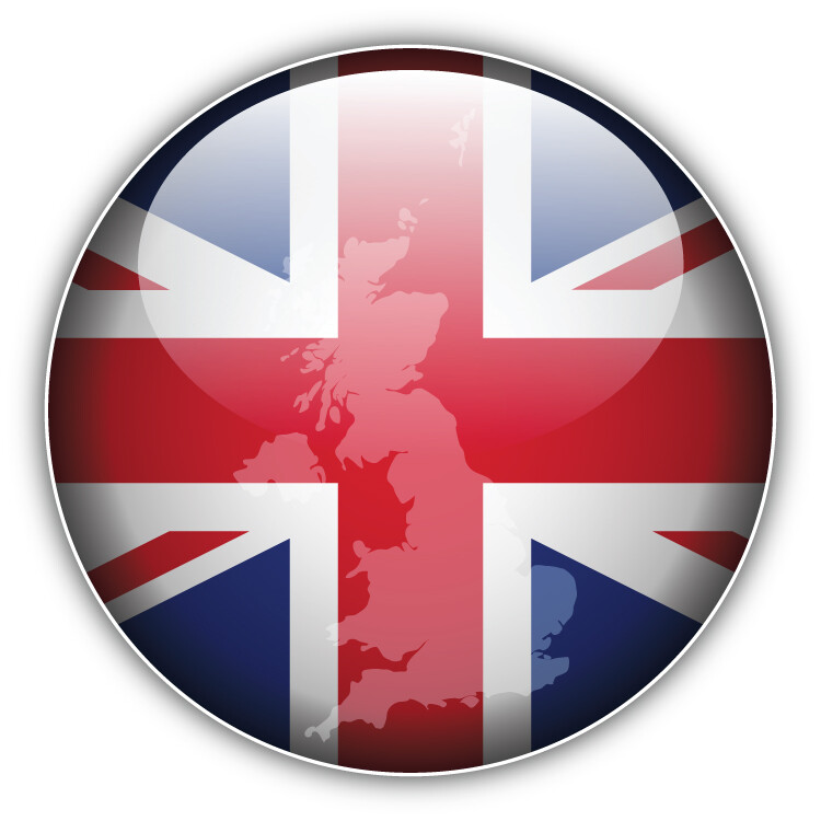 United Kingdom Glossy Flag Map Label Car Bumper Sticker Decal "SIZES"