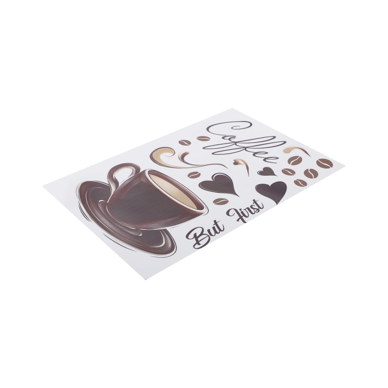 Contemporary Coffee Cup Wall Decal for Enhancing Kitchen or Office Walls