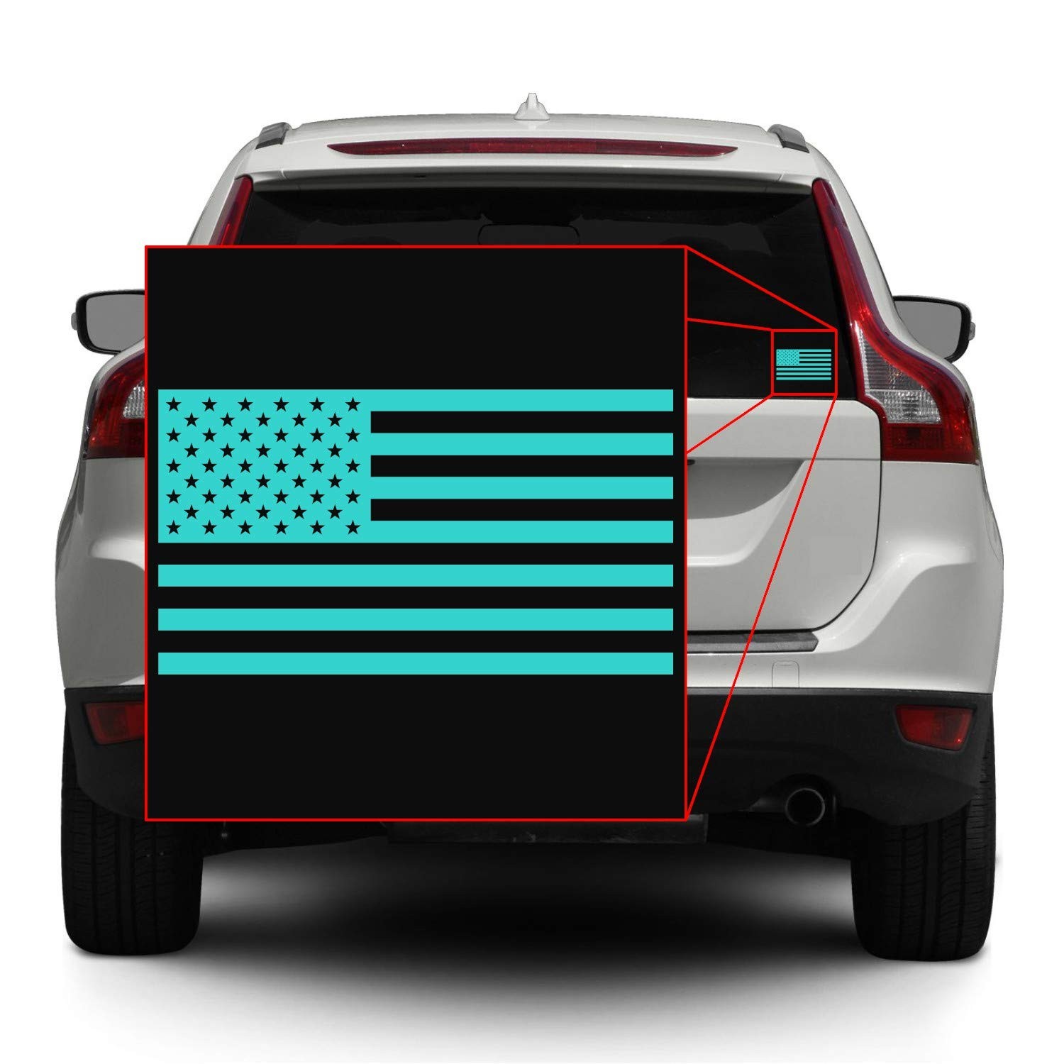 US Flag Vinyl Decal Sticker for Laptop, Car, Truck, Window, Bumper 5in x 2.8in