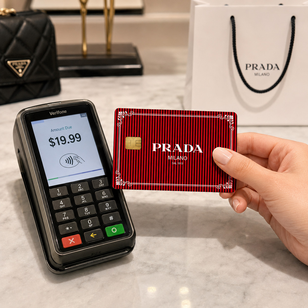 Red Black Luxury Pinstripe Luxury Designer Brand Debit Card Credit Card Skin