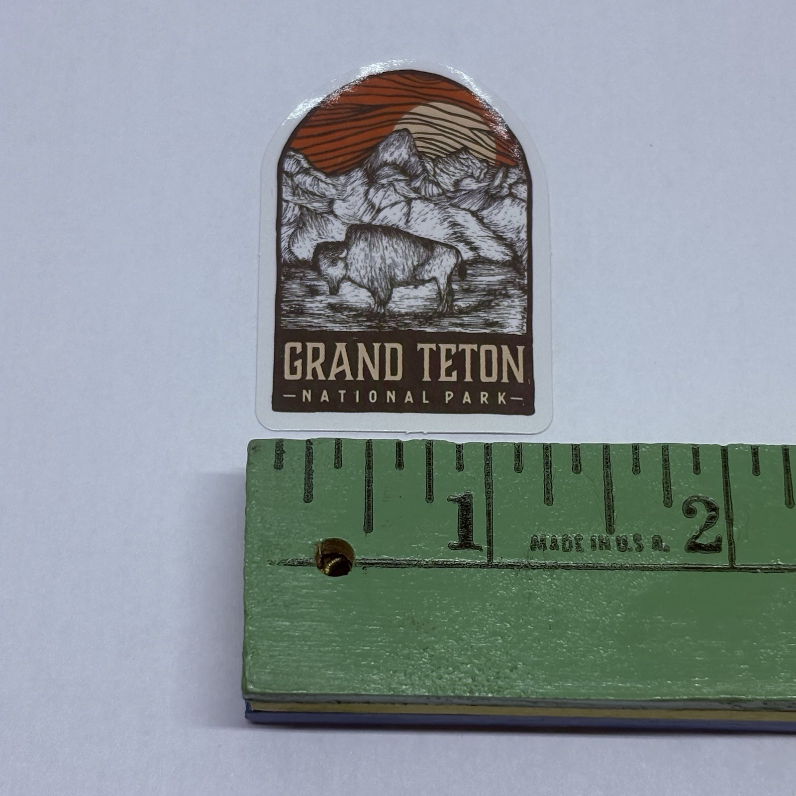Grand Teton National Park Sticker Travel Bison Sketch Decal Vinyl Souvenir Tc9