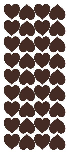 Brown Heart Hearts Stickers Sticker 1" DC20-080