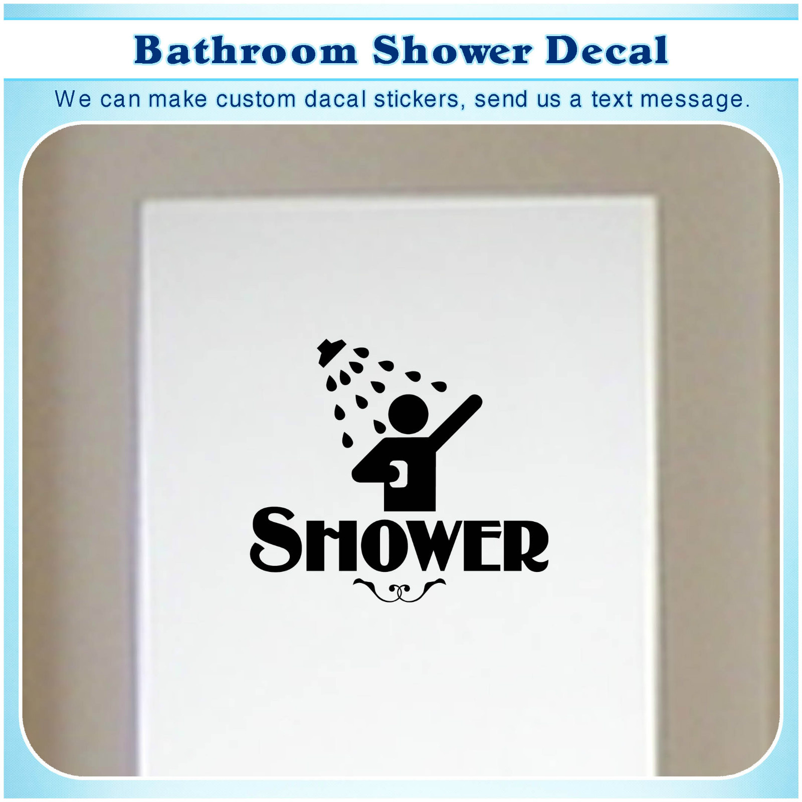 Restroom Shower vinyl Sticker door Water Bathroom Sign Men Women Art Decal 115