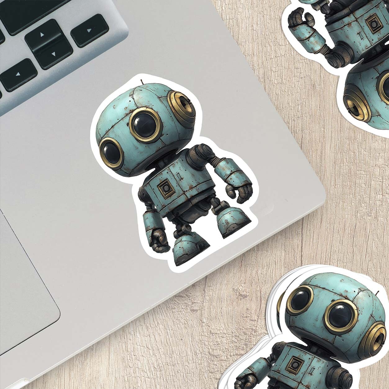 Cute Cartoon Robot Sticker – Durable Weatherproof Vinyl for All Surfaces