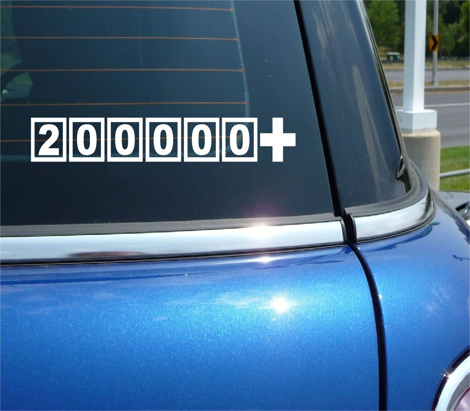 200000+ MILES KILOMETERS VINYL STICKER DECAL CAR TRUCK DIESEL HOUR ENGINE FUNNY