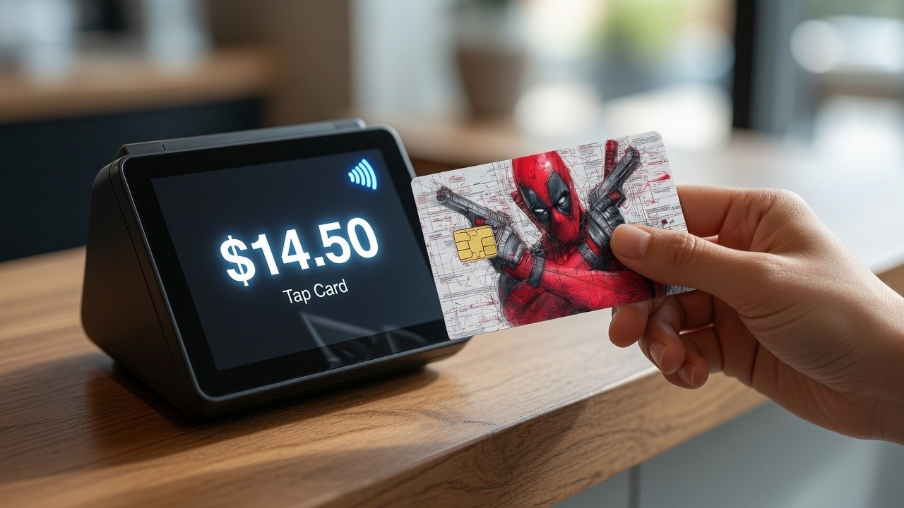 Deadpool Red Black Comic Hero Debit Card Credit Card Skin Vinyl Sticker