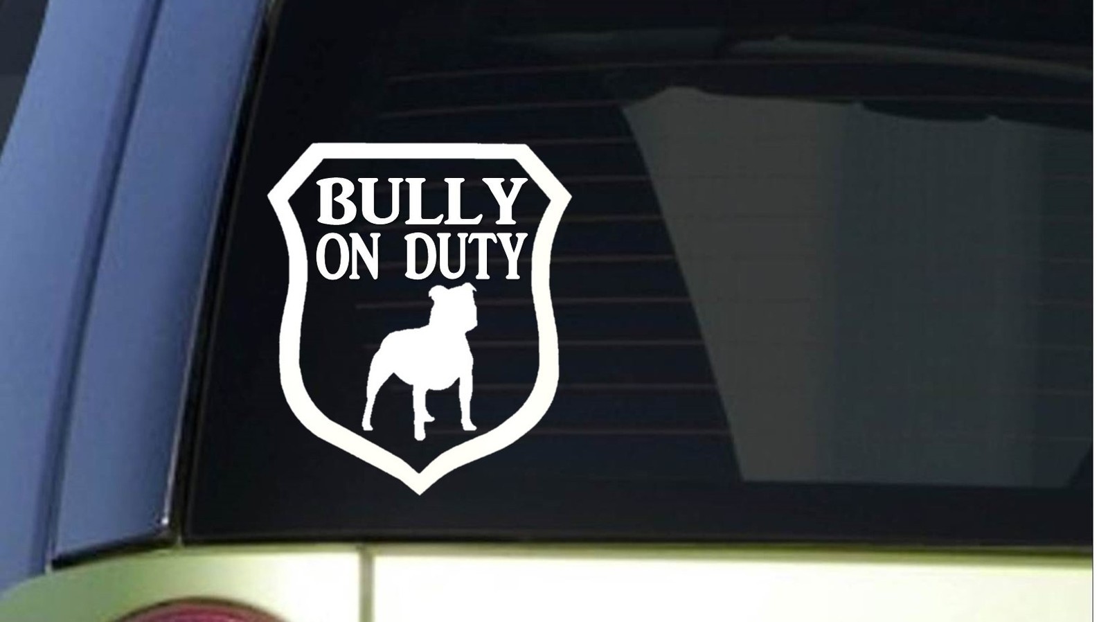 Bully on Duty *I314* 6×6 inch Sticker decal dog american bully pit bull tri