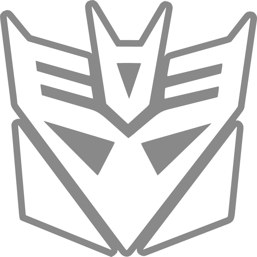 Outlined Transformers Decepticon Decal Vinyl Sticker laptop helmet window wall