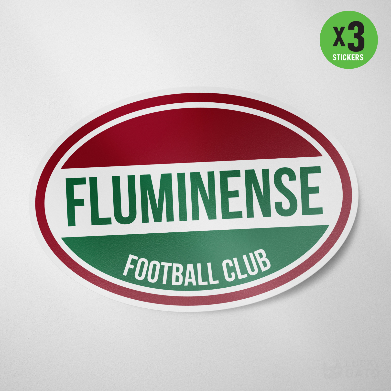 Fluminense Brazil 3 Pack Sticker Vinyl Decal Soccer Flu Janeiro Soccer Adesivo
