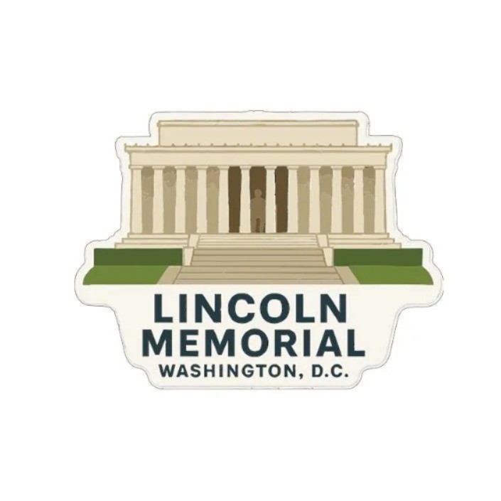 Lincoln Memorial Washington DC Iron On Heat Transfer Vinyl HTV Die-Cut Symbolic