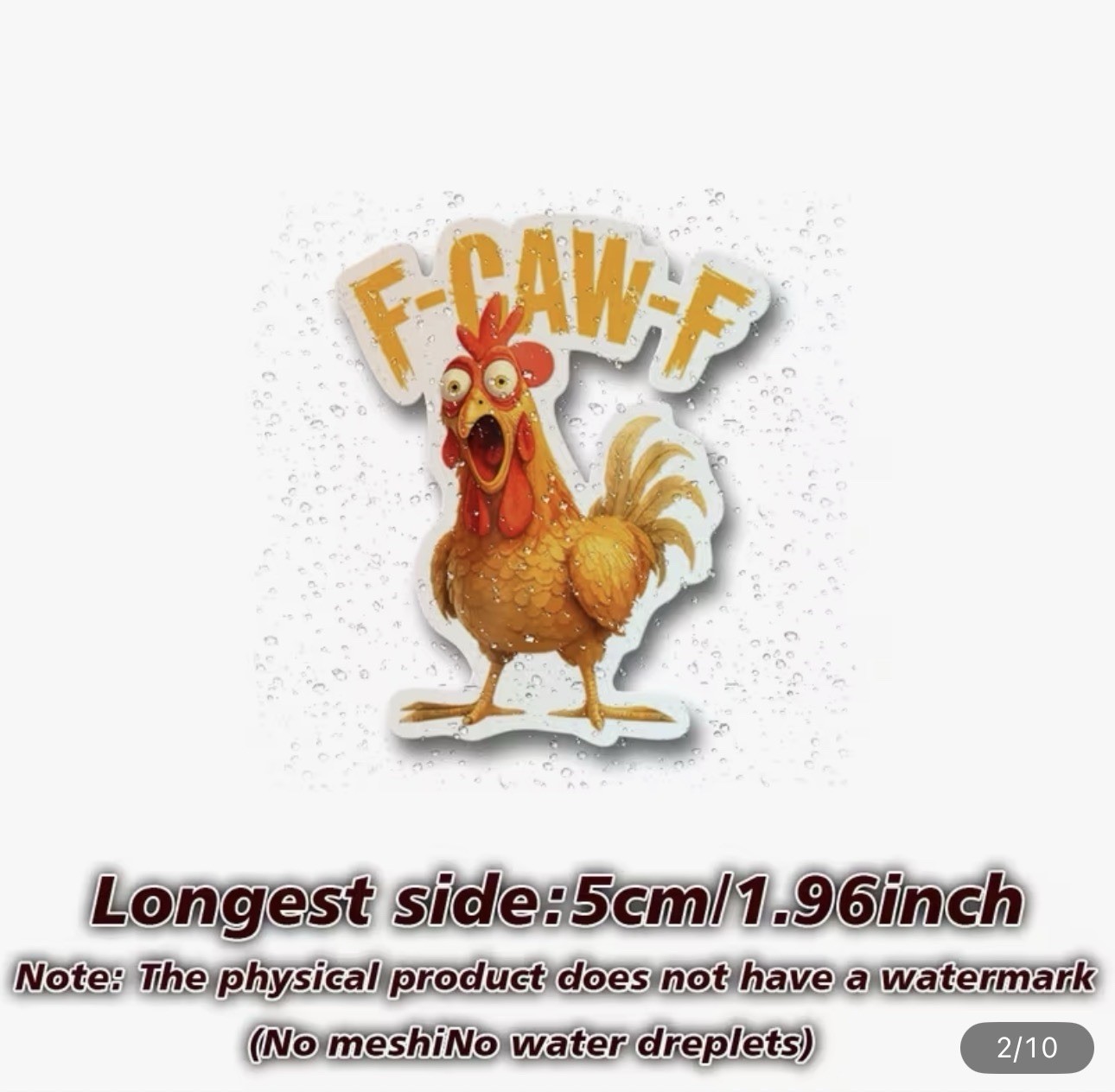 2 PACK CHICKEN F-CAW-F 2” INCH Waterproof Vinyl Sticker Decal Set Lot OFF FUNNY