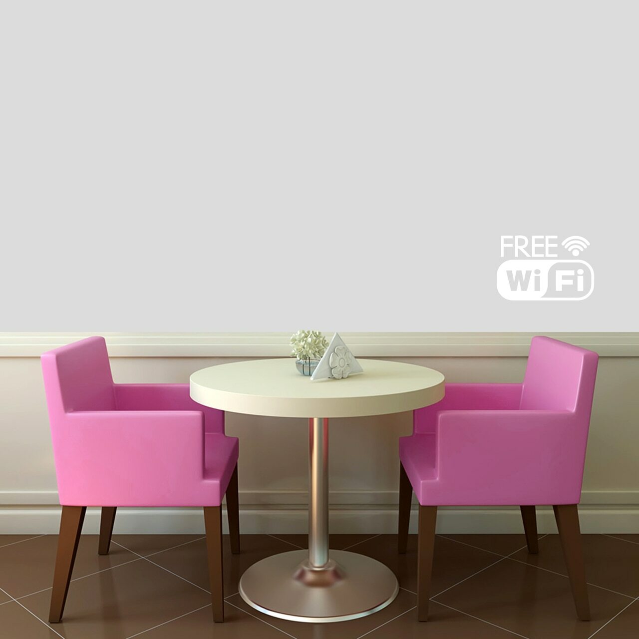 Free Wifi Window or Wall Decal – Entryway, Office, Business, Wall Art, Sticker