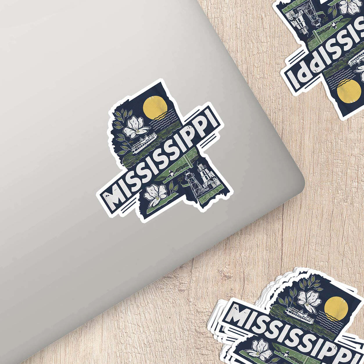 Retro Vinyl State Sticker – Mississippi