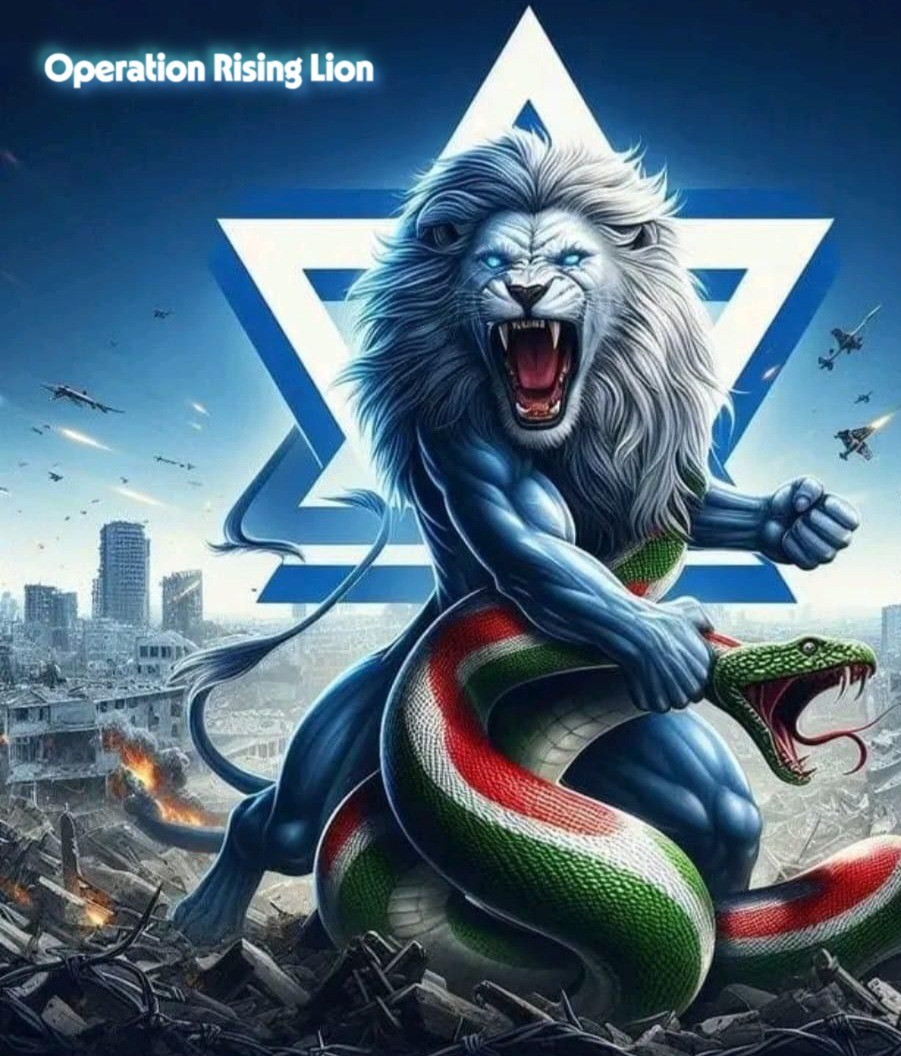 Operation Rising Lion Sticker 3.5 X3X 3.5 in- Vinyl / Glossy sticker, New 2025