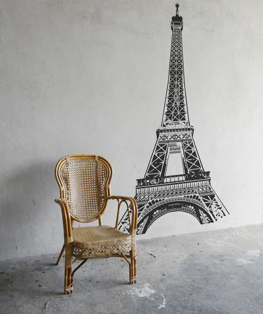 Eiffel Tower Wall Decal. Paris France. #877