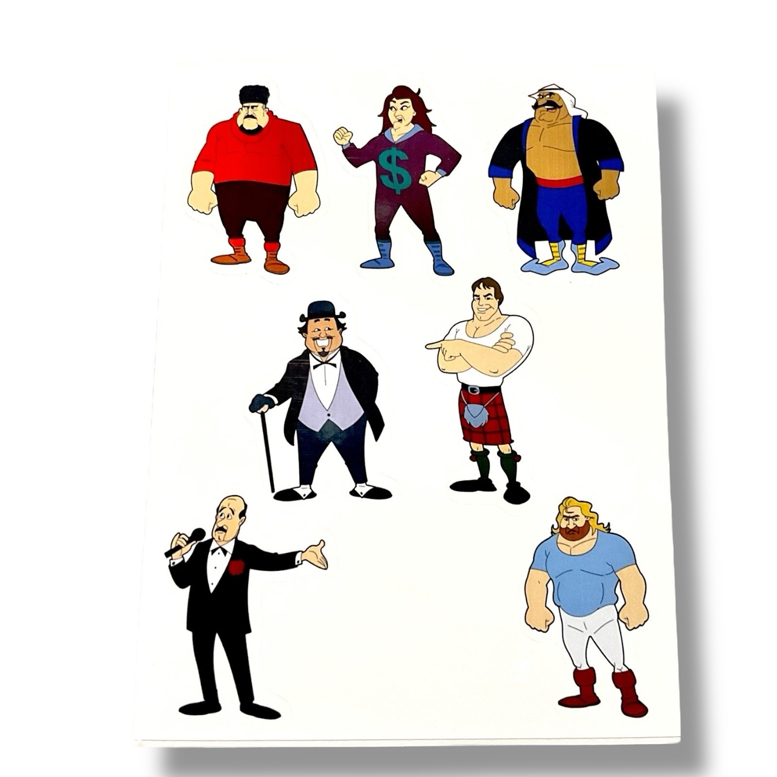 Hulk Hogan's Rock 'n' Wrestling Heels Saturday Morning Cartoon Stickers Sheet