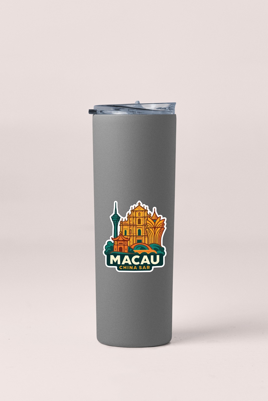 Macau China Sticker Decal Vinyl Die-Cut City Skyline Landmark Design