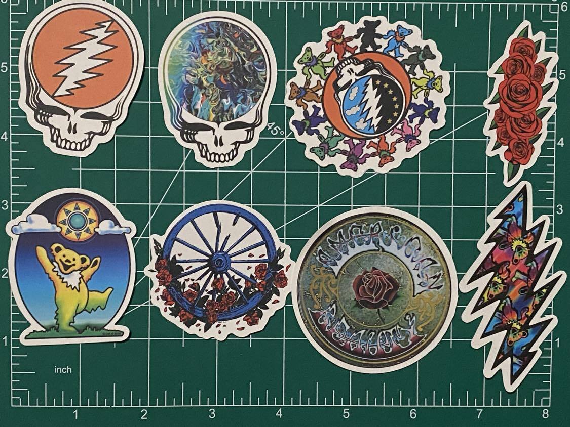 The Grateful Dead Jerry Garcia YOU PICK Waterproof Sticker Decal Laptop Bottle
