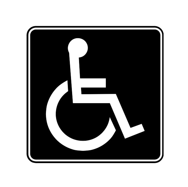 Handicap Handicapped Vinyl Decal Sticker Car Truck Window Sign Sticker