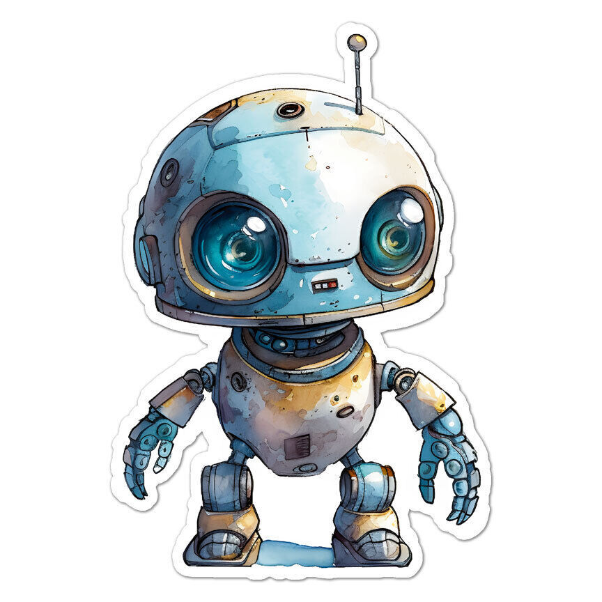 Cute Robot Sticker Decal