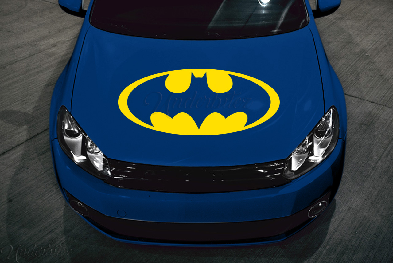 Classic Batman Hood Decal Car Truck Door Glass Vinyl 32" Single Color