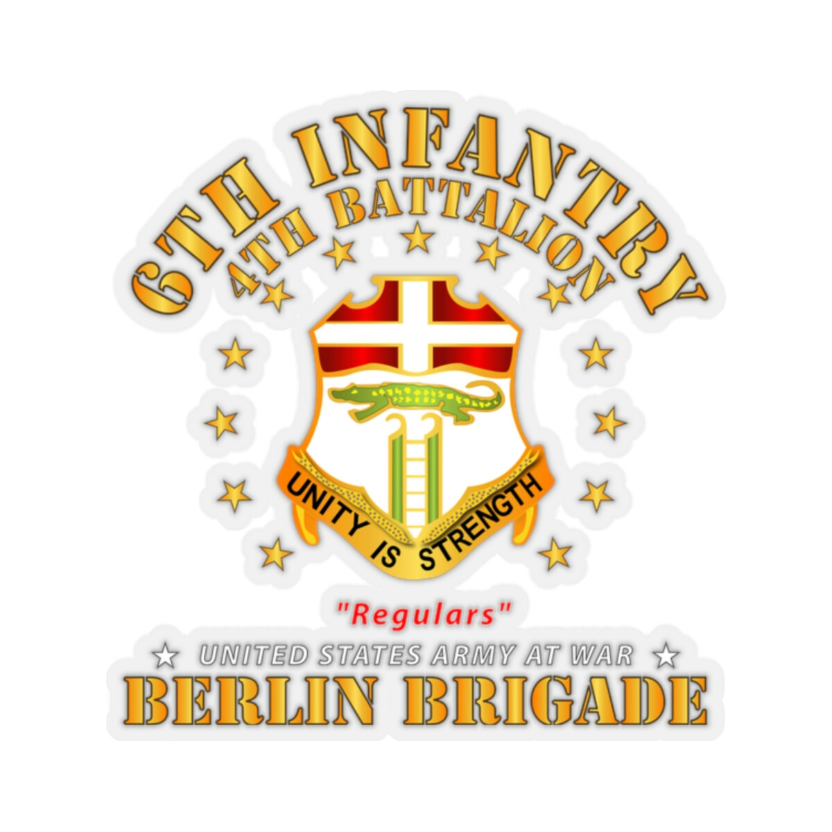 Kiss-Cut Stickers – Army – 4th Battalion 6th Infantry – Berlin Brigade X 300