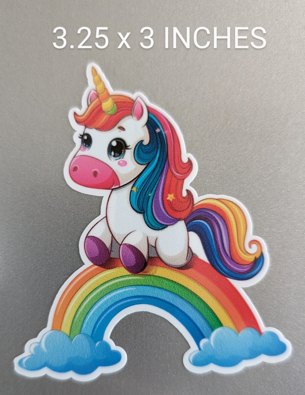 3.25" Unicorn Rainbow Decal Sticker Happy Kids Support Pride Cute Horse Fantasy