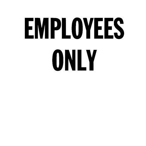 Employees Only Entrance Sign Sticker for Door Wall Window Decor Vinyl Decal Sign