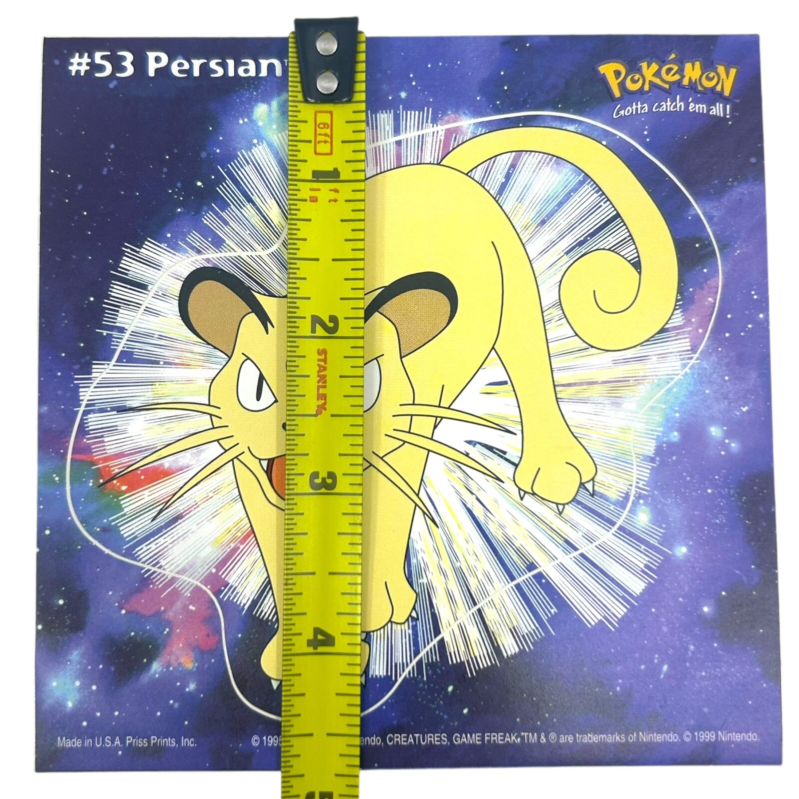 Pokemon Collect ’em Stick-Ups Persian #53 Large 4” Sticker Priss Prints